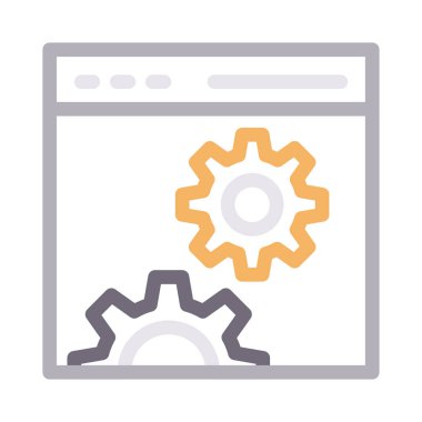 Geliştirme vektörü renk çizgisi simgesi