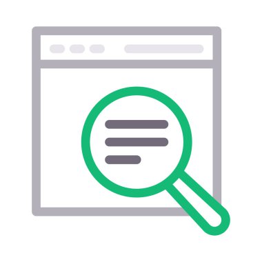 Arama vektörü renk çizgisi simgesi