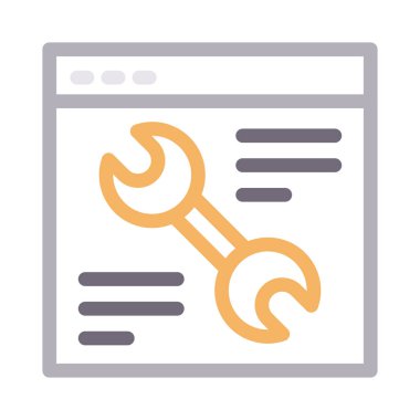 tarayıcı vektör renk çizgisi simgesi