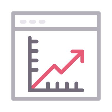 Web sayfası renk çizgisi simgesi