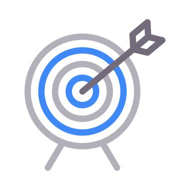 hedef vektör renk çizgisi simgesi