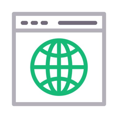 tarayıcı vektör renk çizgisi simgesi