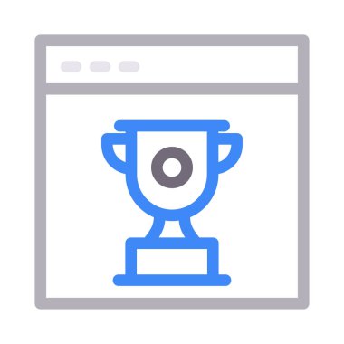 başarı vektörü renk çizgisi simgesi