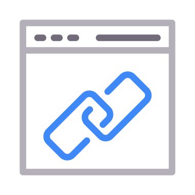 zincir vektör renk çizgisi simgesi