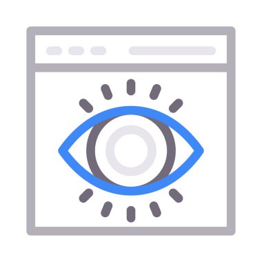 Web vektör renk çizgisi simgesi