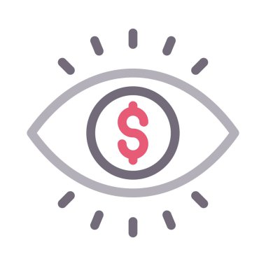 görünüm vektör renk çizgisi simgesi