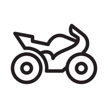 scooter vektörü ince çizgi simgesi