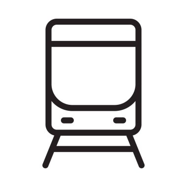 tren vektörü ince çizgi simgesi