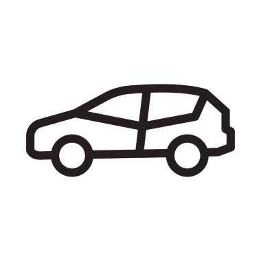 otomobil vektörü ince çizgi simgesi