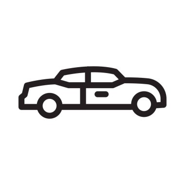 otomobil vektörü ince çizgi simgesi