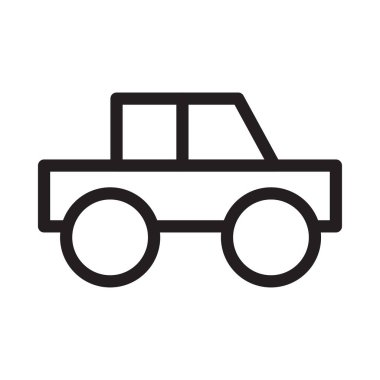 araç vektörü ince çizgi simgesi