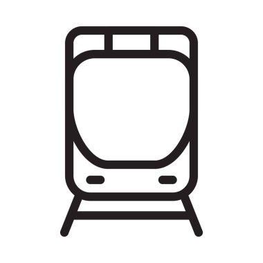 Demiryolu vektörü ince çizgi simgesi