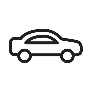 araç vektörü ince çizgi simgesi