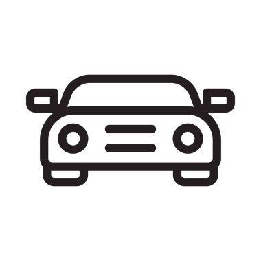 araç vektörü ince çizgi simgesi