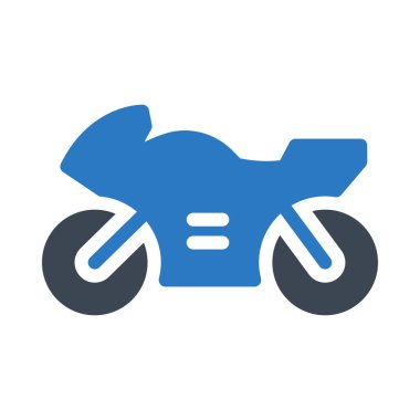 motosiklet vektörü renk simgesi