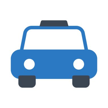 taksi vektörü renk simgesi