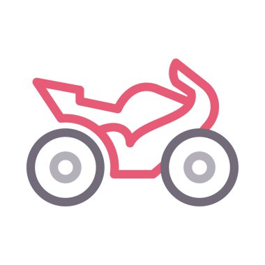 scooter vektör renk çizgisi simgesi