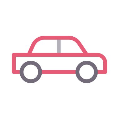 araç vektör renk çizgisi simgesi