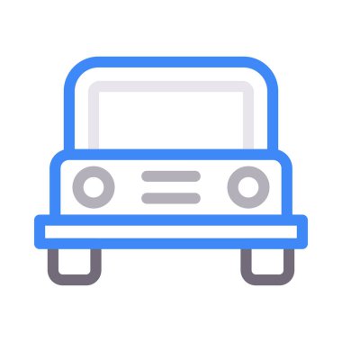 araba vektörü renk çizgisi simgesi