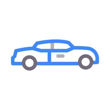 otomobil vektör renk çizgisi simgesi