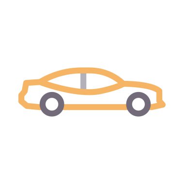 otomobil vektör renk çizgisi simgesi