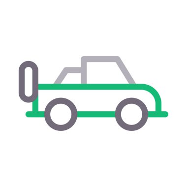 araç vektör renk çizgisi simgesi