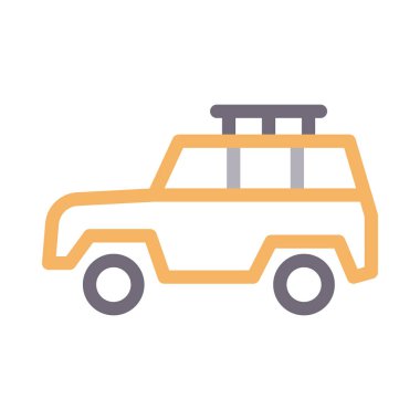 seyahat vektörü renk çizgisi simgesi