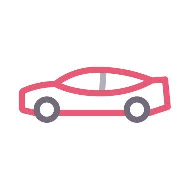 araç vektör renk çizgisi simgesi