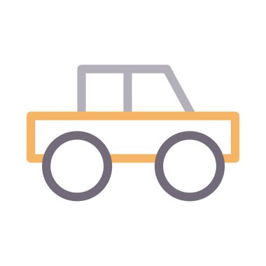 araç vektör renk çizgisi simgesi