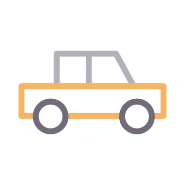 otomobil vektör renk çizgisi simgesi