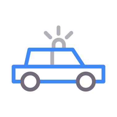 polis vektör renk çizgisi simgesi