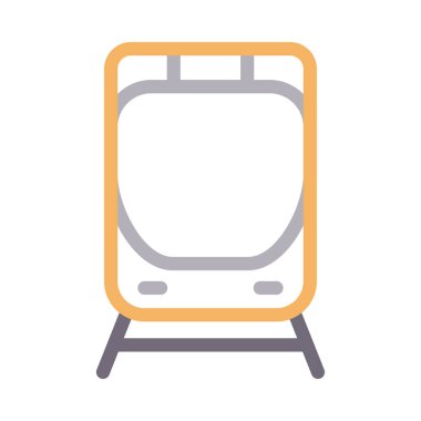 Demiryolu vektörü renk çizgisi simgesi