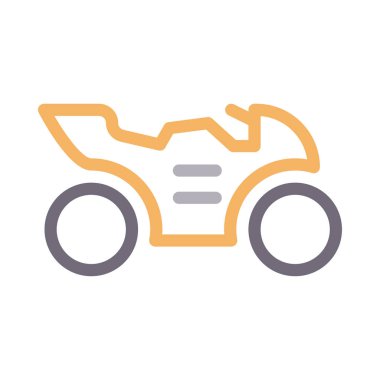 scooter vektör renk çizgisi simgesi