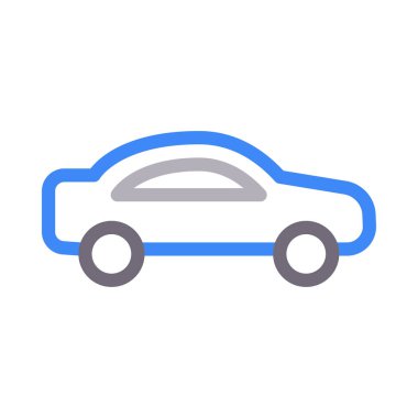 araç vektör renk çizgisi simgesi