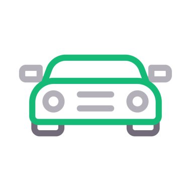 araç vektör renk çizgisi simgesi