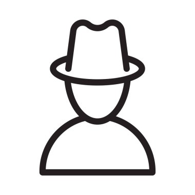 Man vektör ince çizgi simgesi