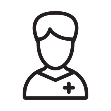 Man vektör ince çizgi simgesi