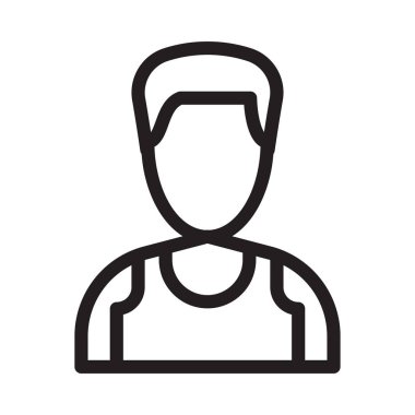 Man vektör ince çizgi simgesi