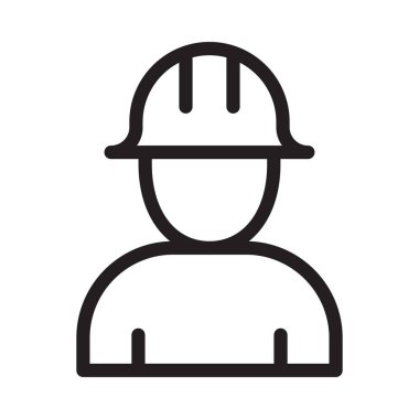 işçi vektörü ince çizgi simgesi