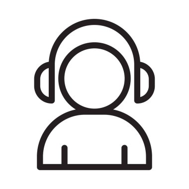 Man vektör ince çizgi simgesi