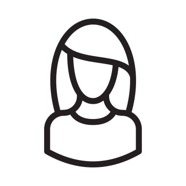 dişi vektör ince çizgi simgesi