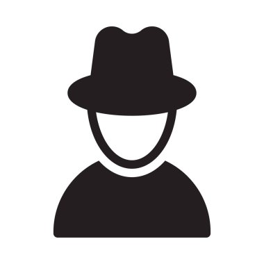 Adam vektör sembolü düz simge