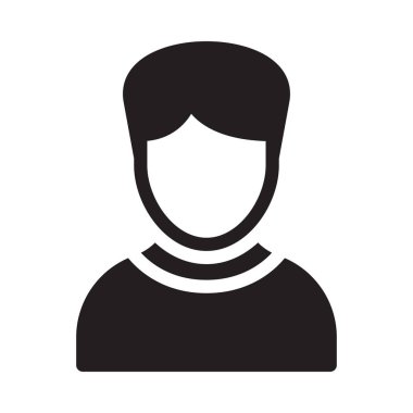 erkek vektör kabartması düz simge