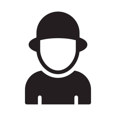 Adam vektör sembolü düz simge