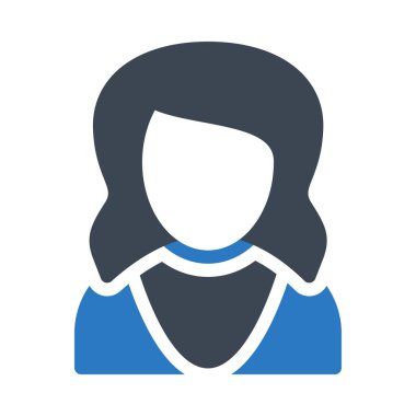 kadın vektör renk simgesi