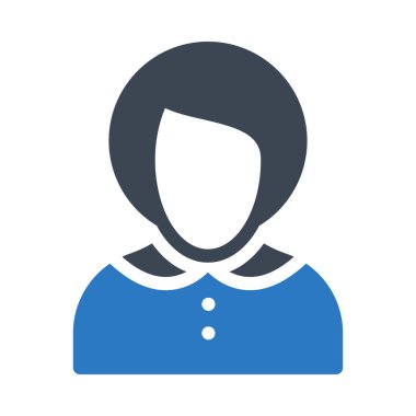 kadın vektör renk simgesi