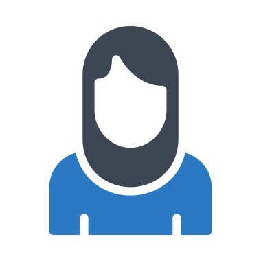 kadın vektör renk simgesi