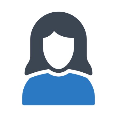 kadın vektör renk simgesi