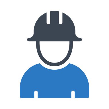 işçi vektör renk simgesi