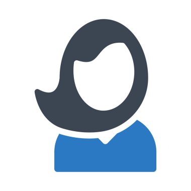 kız vektör renk simgesi